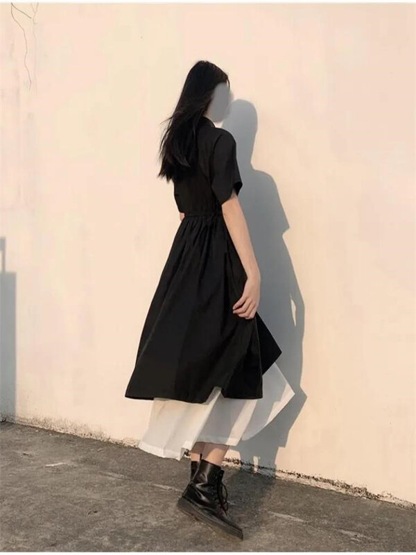 Street Japanese Lolita Dress Womens Dresses Spring Autumn Women 2021 Long Midi Dress Kawaii Dress Vintage Black Chic Dress Xxl