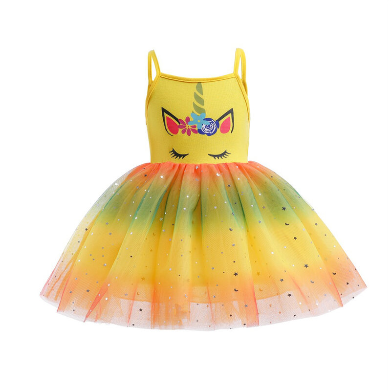 Eenhoorn Jurk Kind Regenboog Mouwloze Kostuum Rok Dier Foto Fantasia Infantil Deguisement Fille Vestido Infantil Menina