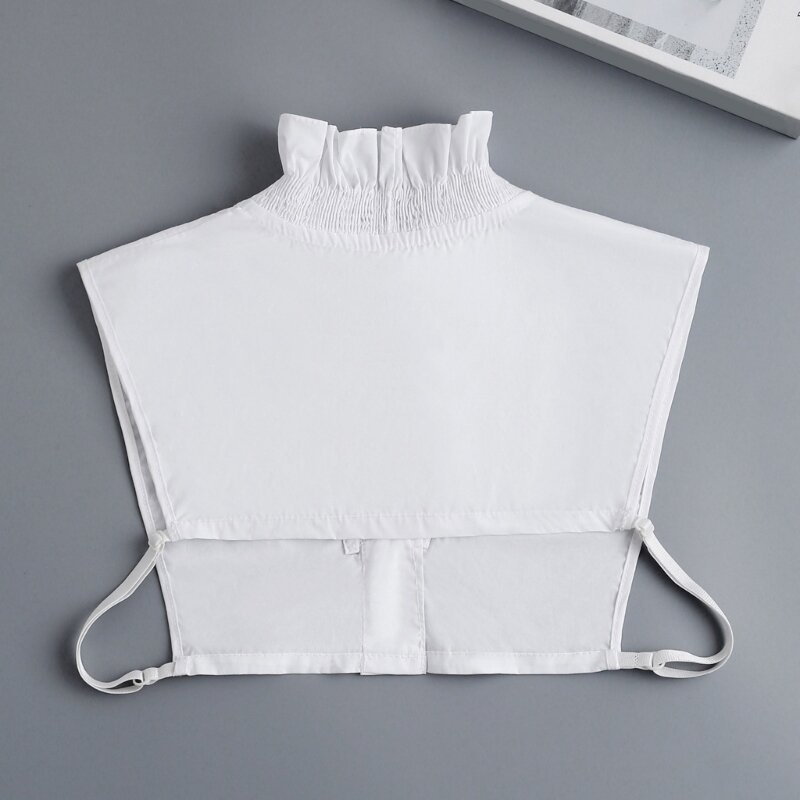 طوق دانتيل قابل للإزالة، نصف قميص مزين بياقة على شكل حرف V، شال مزخرف من الدانتيل للفتيات الجميلات