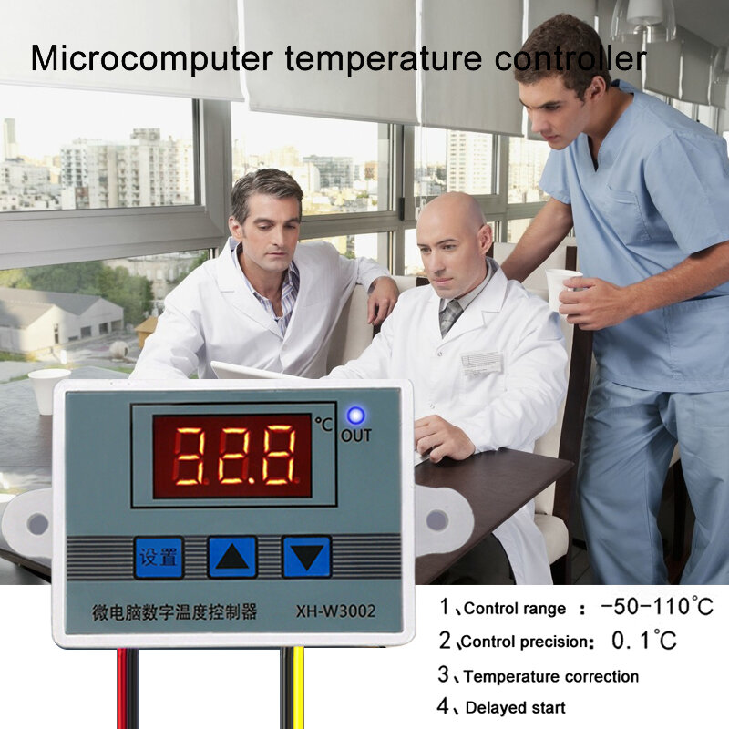Termorregulador para resfriamento por aquecimento a água, Novo sensor residencial, Conveniente, Controlador de temperatura jardim, Led Display Digital, 1500W