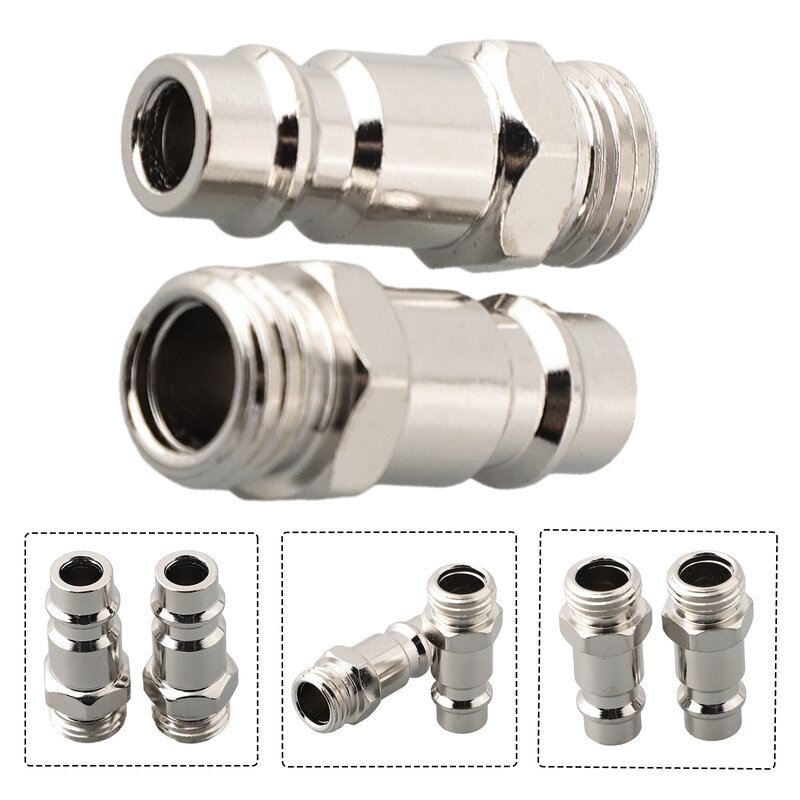 2Pcs 32mm Quick Release Euro Compressed Air Line Coupler Connector Fitting 1/4in BSP Male Adapter Air Compressor Accessories