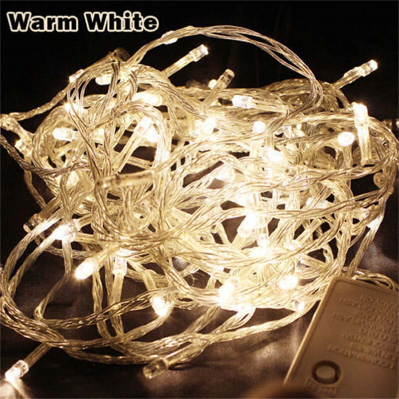 LED String Lichterketten Weihnachten 10m 100led 9 Farbe 8 Modi AC220V EU Plug Urlaub Beleuchtung für Hochzeits feier Girlande Dekoration