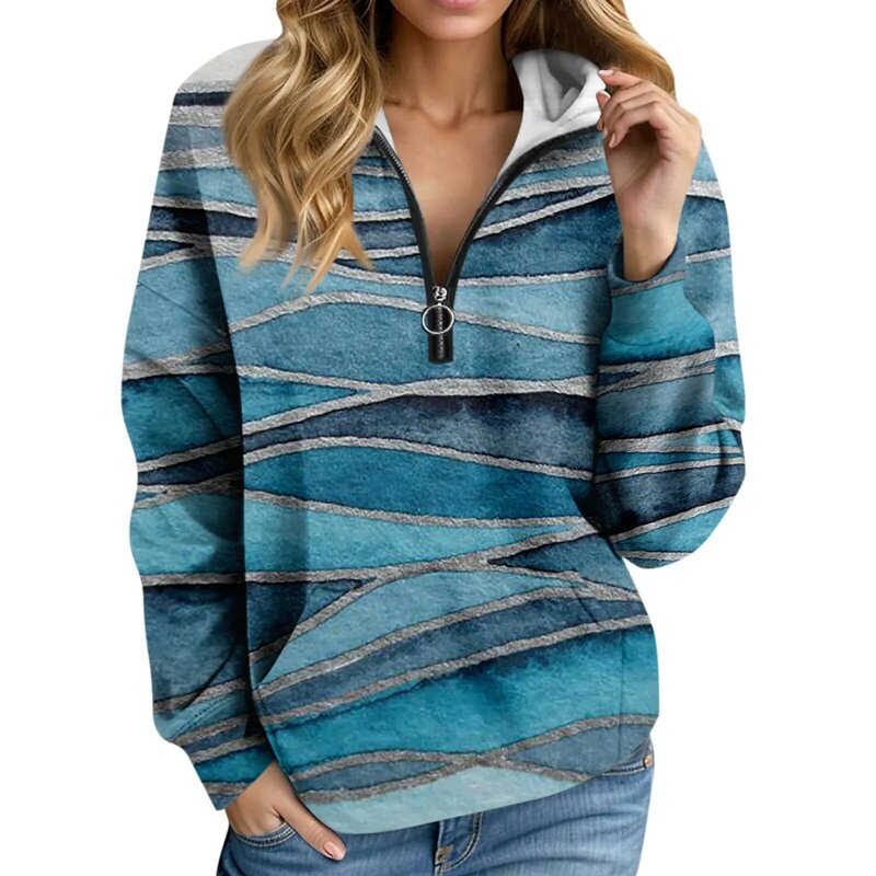 Pullover zarte Hoodies Frauen Pullover elegante neue lange Ärmel gedruckt Frauen Sweatshirts Vintage Sudaderas de Mujeres