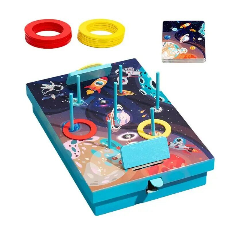 Permainan meja untuk anak-anak pemutar ganda cincin tempur ejeksi permainan keluarga malam kompetisi permainan papan permainan menyenangkan untuk orang dewasa dan
