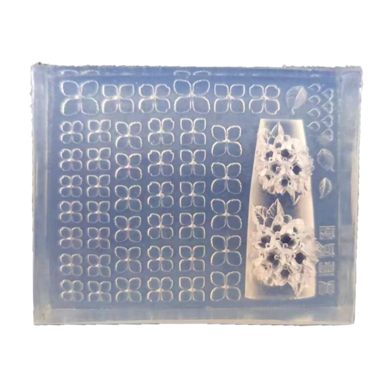 3D Carving Silicone Mold Stamping Pattern Nails Stencils DIY Manicure Tools 264E