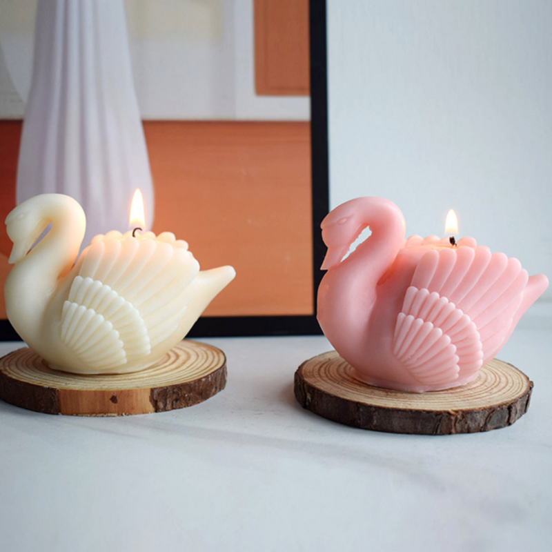 Форма для изготовления мыла, форма для литья из смолы, силиконовая форма для свечей, форма в виде лебедя, свечи, животное