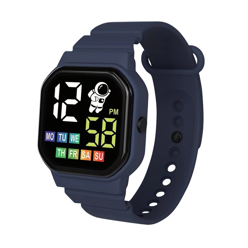 Children'S Electronic Watches Daily Casual Sports Trend All-Match Watch Led Display Date Time Lightweight And Convenient Watch
