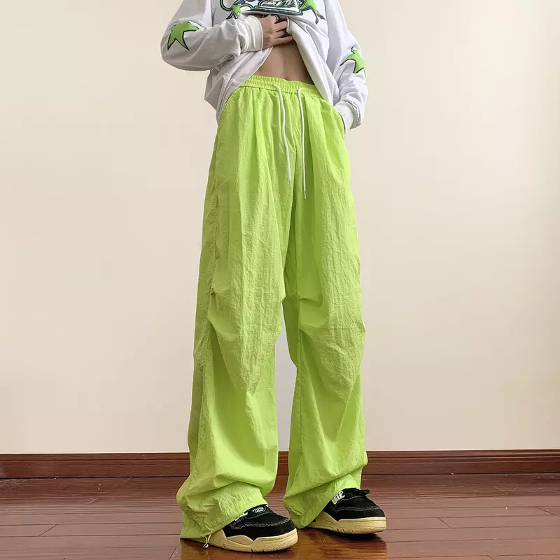 Pantalones informales de pierna ancha para hombre, ropa de calle Y2k, Hip Hop, Harajuku, Primavera, 2024