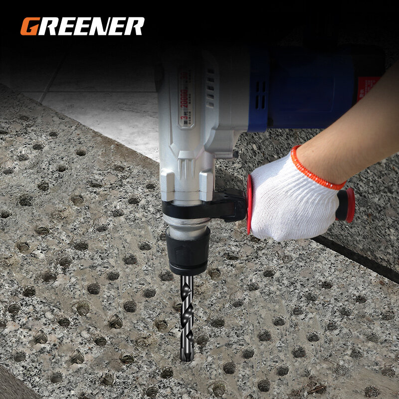 GREENER Cross Hex Tile Bits Glass Ceramic Concrete Hole Opener Alloy Triangle Drill Size 3/4/5/6/8/10/12 mm Set 4 Cutting Edges