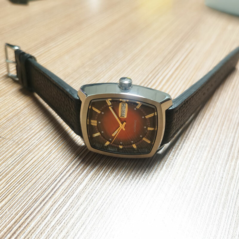 Механические часы Мужские автоматические кожаные повседневные часы (модель: SNKP27)