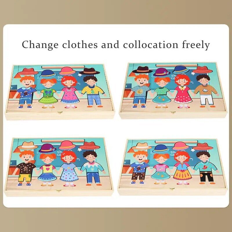 Kids Matching Game Clothes Hang Game Clothing Teaching Aids Montessori Dressing Toy Logical Thinking Change Clothes Hang Clothes