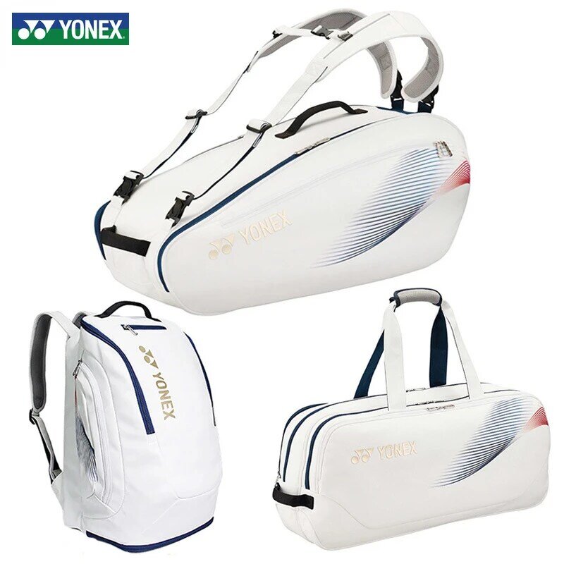 Yonex-حقيبة تنس الريشة من الجلد الصناعي الأصلي ، مادة مقاومة للماء ، النوع نفسه ، حقيبة ظهر رياضية احترافية ، طوكيو ، يونيكس ،