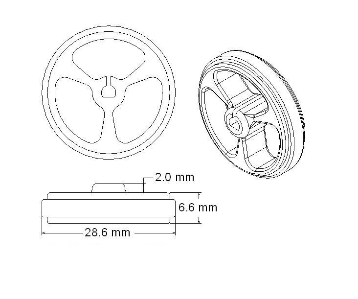 D-hole Rubber Wheel Suitable for N20 Motor D Shaft Tire Car Robot DIY Toys Parts