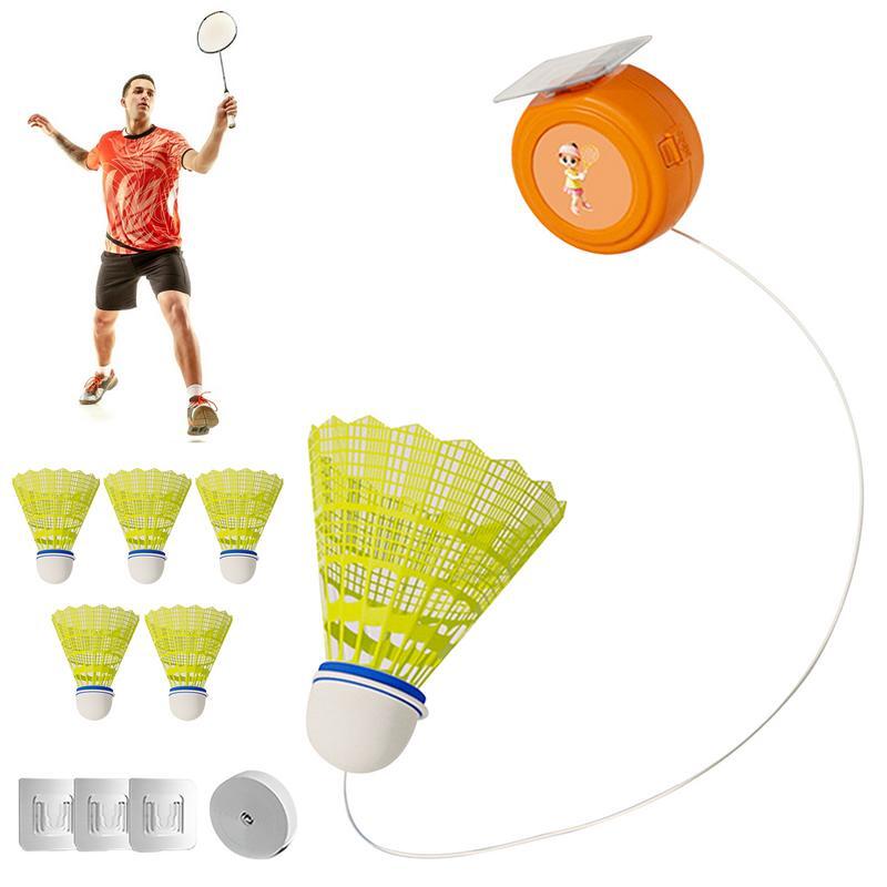 Pelatihan Badminton portabel, perangkat portabel untuk latihan Rebound Badminton, perlengkapan latihan Badminton untuk taman ruang tamu