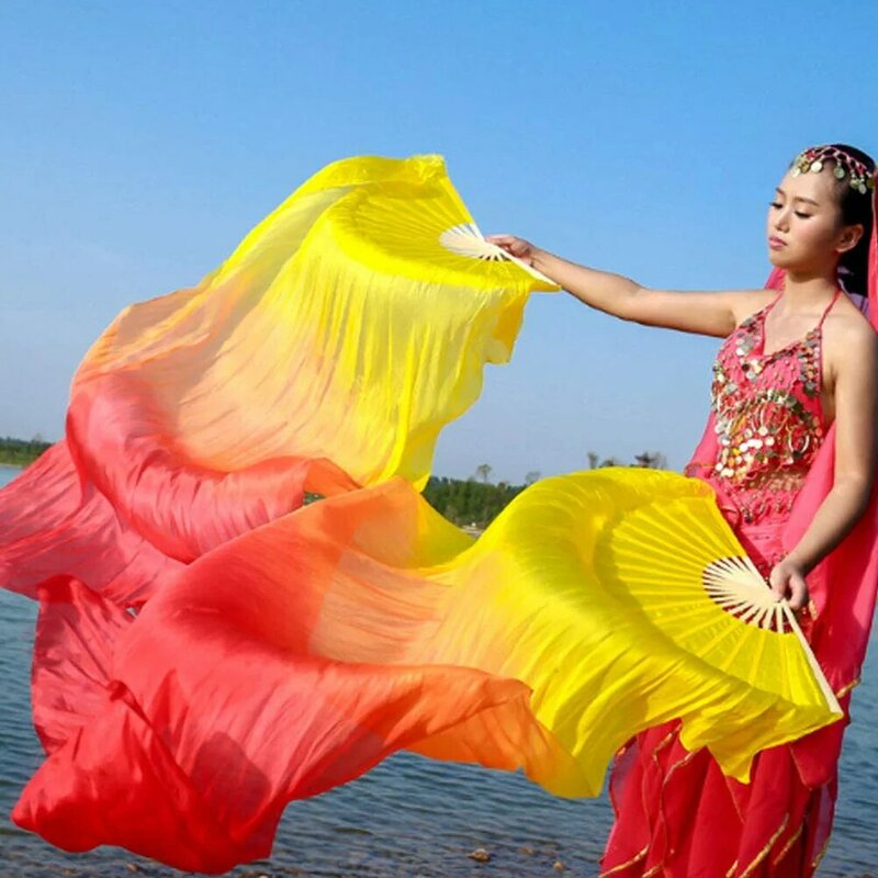 Imitation Silk Dance Banner Praise Flags Decorative Yangko Streamer Banner Square Supplies for Morning Practice Colorful