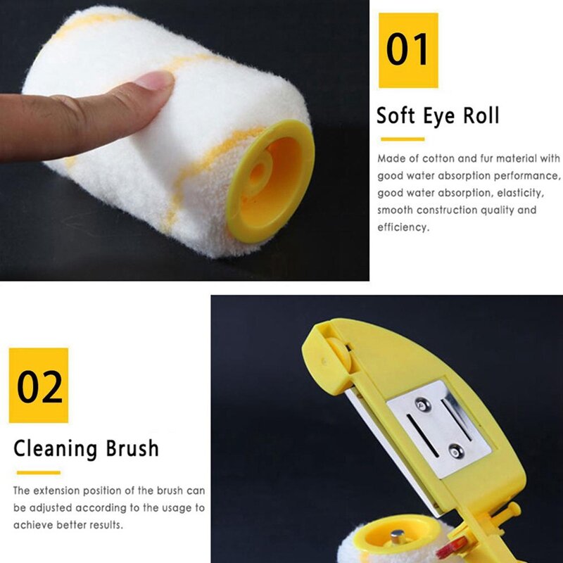 Clean Cut Paint Edger Roller Brush Wall Ceiling Door Painting Roller Brush Painting Edging Tools For Wall Ceiling Door