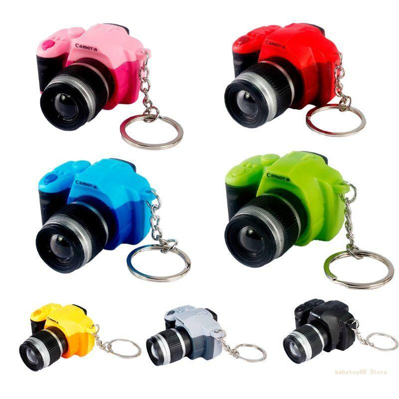 Y4UD Ciondolo luminoso per fotocamera digitale LED appeso per portachiavi giocattolo notturno ornamento regalo venditore per per