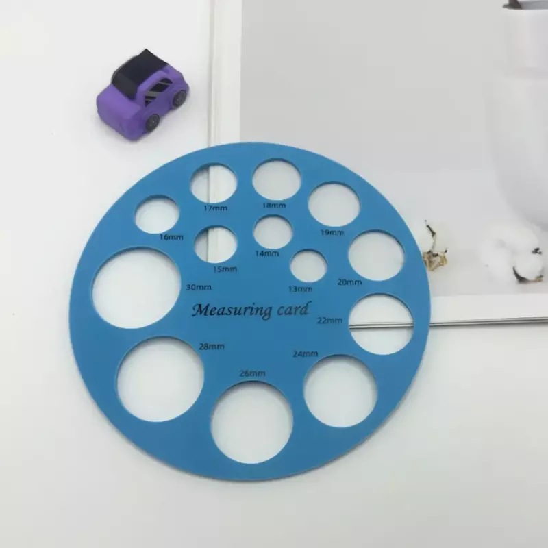 Puting silikon kartu pengukur tidak lengket pompa payudara Flange lingkaran penggaris alat ukuran efisien ASI perlengkapan menyusui aksesoris