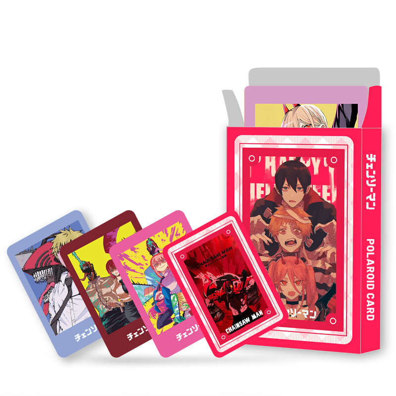 Tarjeta Lomo de hombre de motosierra de Anime, tarjeta postal HD de doble cara, tarjetas fotográficas de alta calidad, regalo de colección de fanáticos, 30 piezas por juego