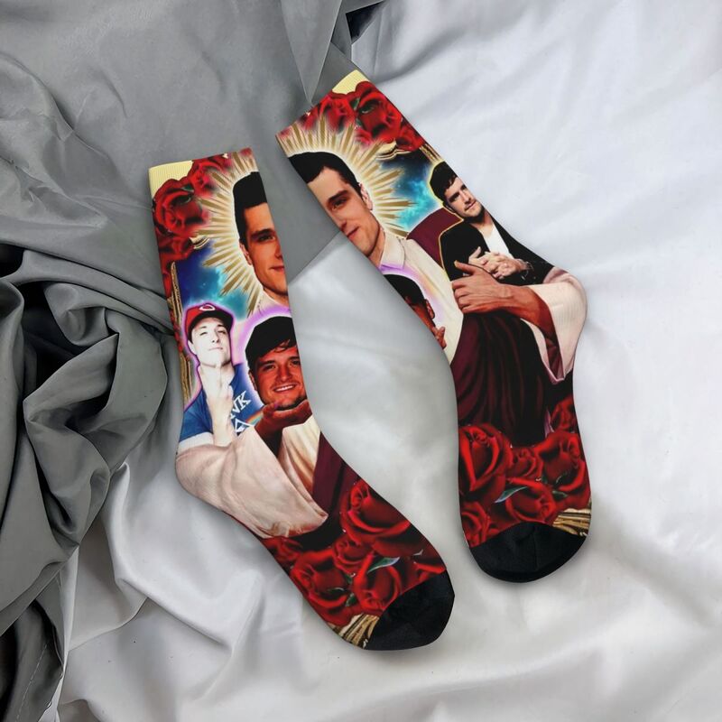 Calcetines de tubo medio antideslizantes para hombre y mujer, medias Retro de Saint mr. Hutcherson, película, TV, Actor, Harajuku, Otoño e Invierno