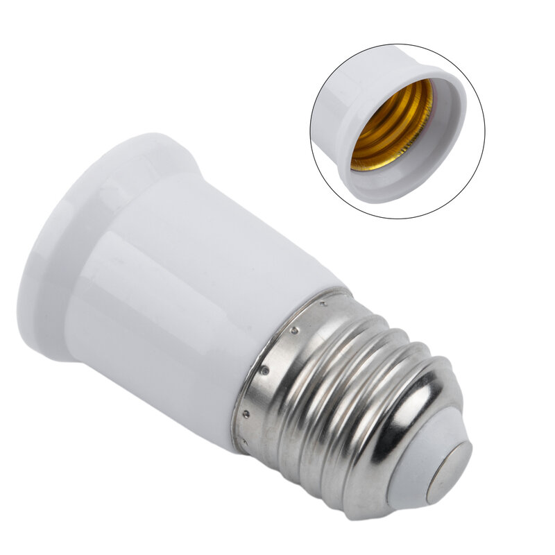 Цоколь-удлинитель E27-E27, Белый адаптер-удлинитель для лампы, 1 шт.
