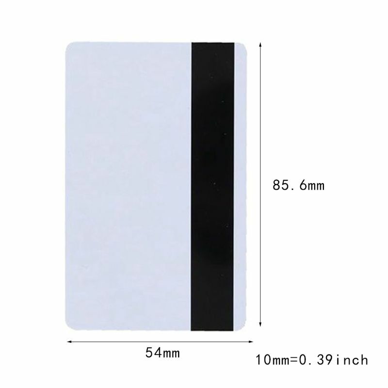 10 tarjetas PVC blancas con banda magnética Hi-Co, 3 pistas imprimibles para tarjetas regalo identificación y
