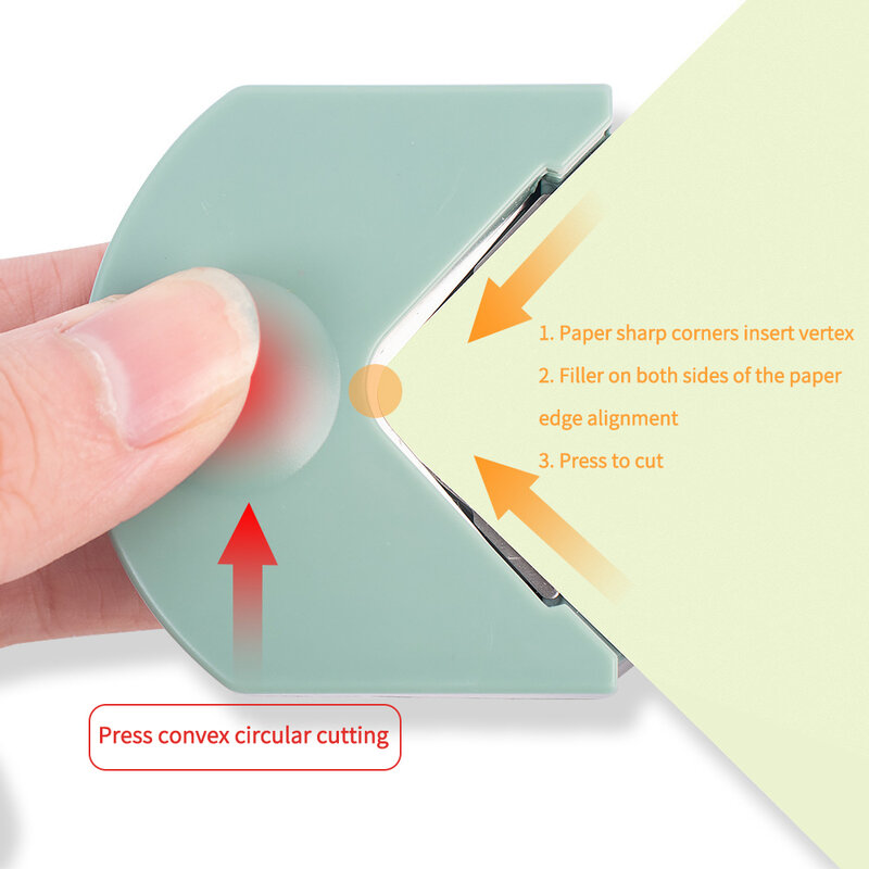 1 buah sudut bulat R4 sudut pukulan portabel pemotong kertas untuk kartu foto memotong DIY kerajinan Scrapbooking alat