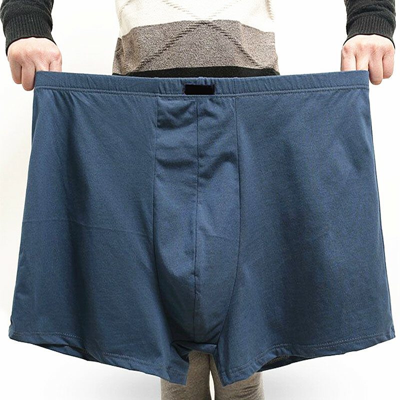 Shorts boxer masculino de tamanho grande, cueca alta, calcinha solta, pacote de 100 algodão, cuecas para homens, 5 peças por lote
