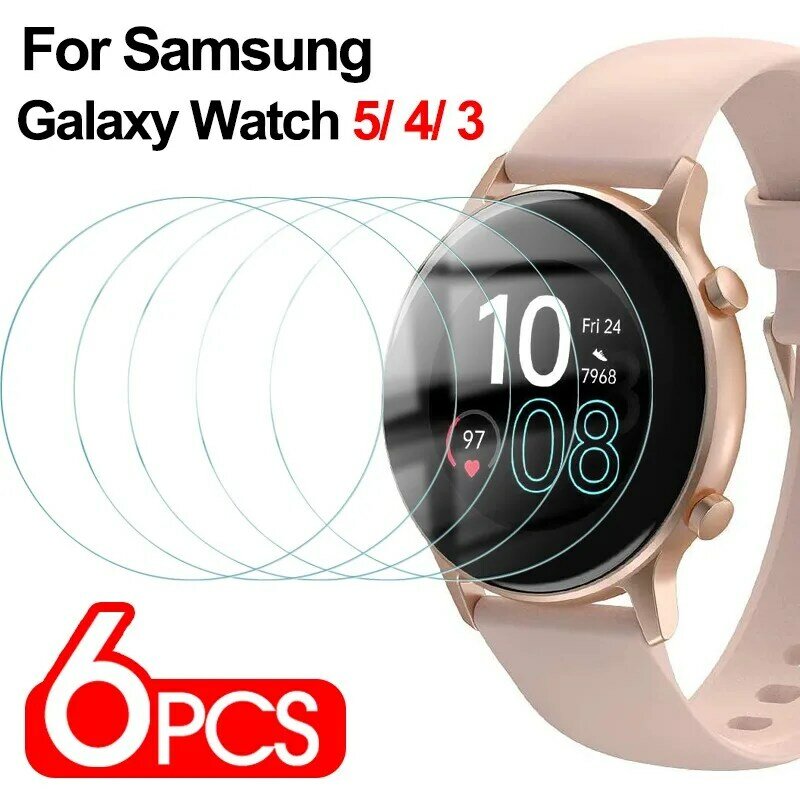 Vidrio templado para Samsung Galaxy Watch 5/4/3, protectores de pantalla de 40mm, 42mm, 44mm y 46mm, películas protectoras clásicas antiarañazos