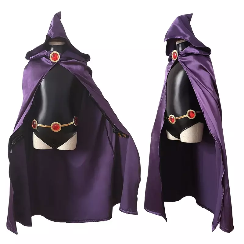 Adult Anime Titans Raven Cosplay Costumes Jumpsuits+Cloak+Belt Party Halloween Fancy Ball Suit