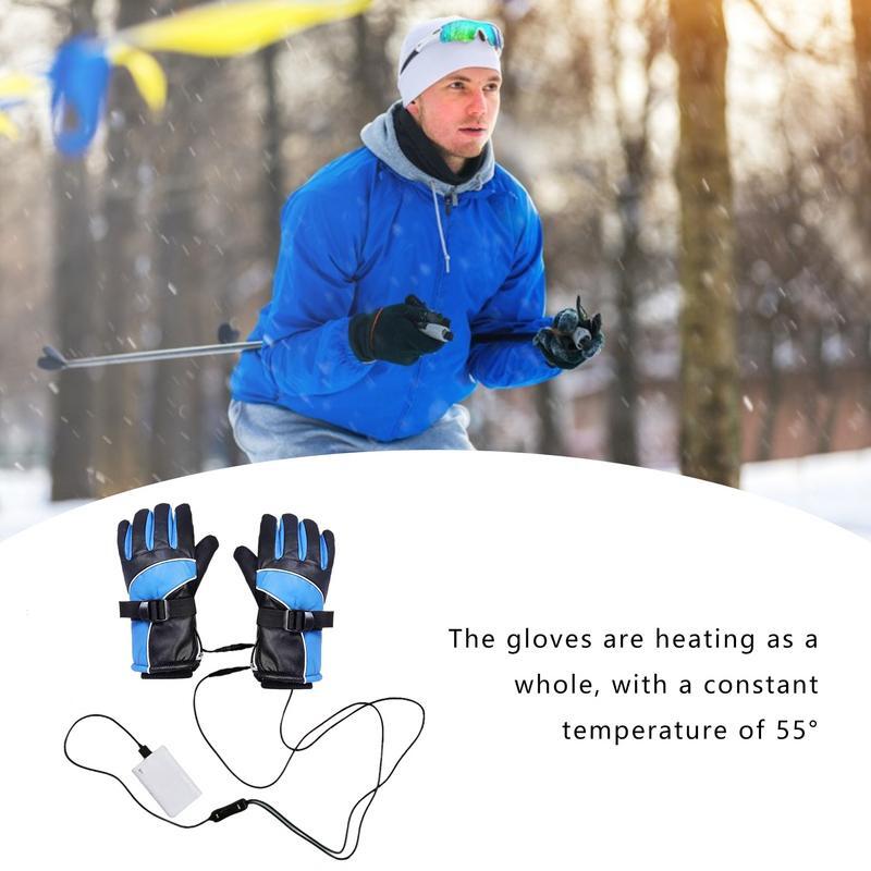 Heated Gloves Heated Gloves For Men Women Waterproof Electric Hand Warmer Glove Heated Gloves For Skiing Hiking Hunting Driving