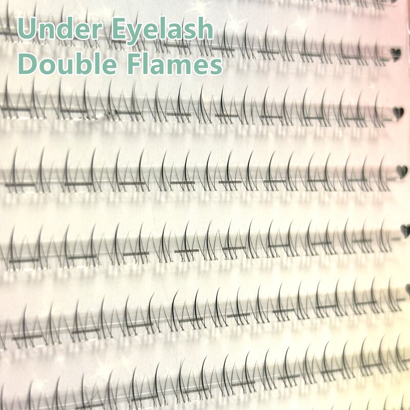 Double Flames Extensão dos Cílios, Personal Eye Lash, Maquiagem Profissional, Cluster Individual, Enxerte, Doce, 120Pcs