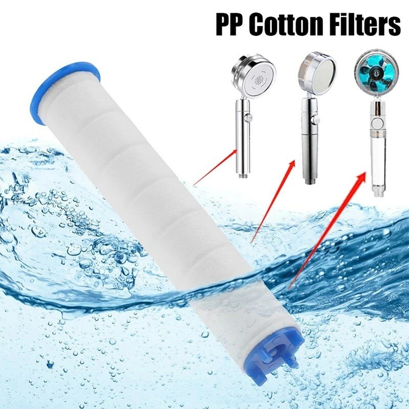 8 pezzi soffione doccia sostituzione cartuccia filtro in cotone PP purificazione dell'acqua accessorio bagno spruzzatore da bagno tenuto in mano