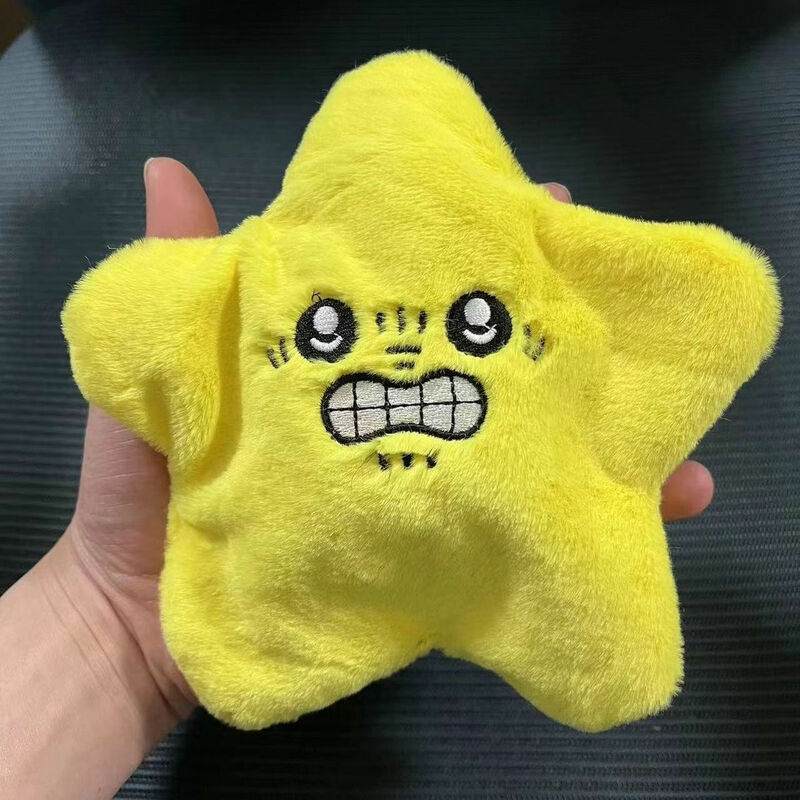 New Angry Jumping Star Plush Toy Funny Moving Stars Keychain Doll Backpack Ornament Stuffed Doll Kawaii Toys Gift for Kids Adult