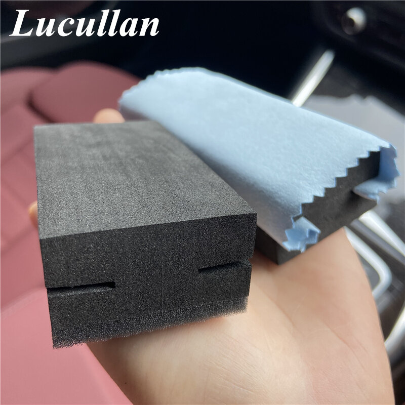 Lucullan nuovo Design Anti-goccia applicatore per medicazione con rivestimento in ceramica per Auto vernice per vetro Auto tampone in spugna Nano-Coat