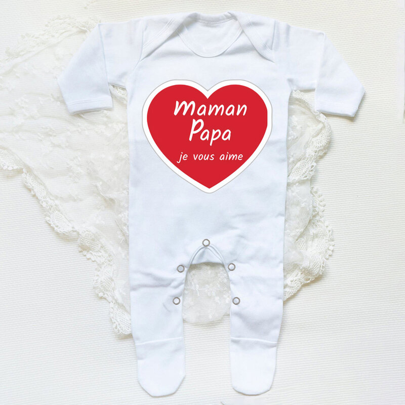 Пижама для младенцев с надписью «I Love You»