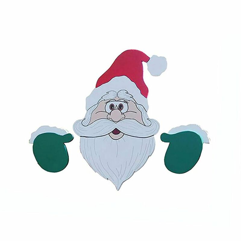 산타 클로스 눈사람 순록 펭귄 모양 크리스마스 울타리 장식, 마당 장식, 실내 야외 축제 파티 용품