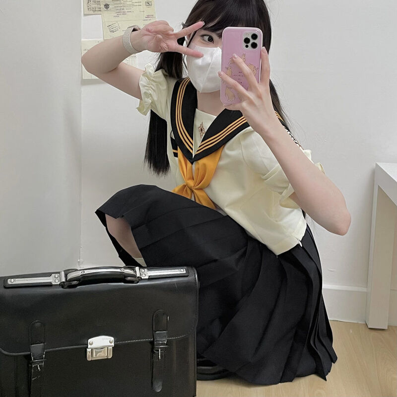 Japonia JK uczennice marynarz top krawat plisowana spódnica strój kobiety mundurek szkolny przebranie na karnawał japonia Anime dziewczyna Lady Lolita
