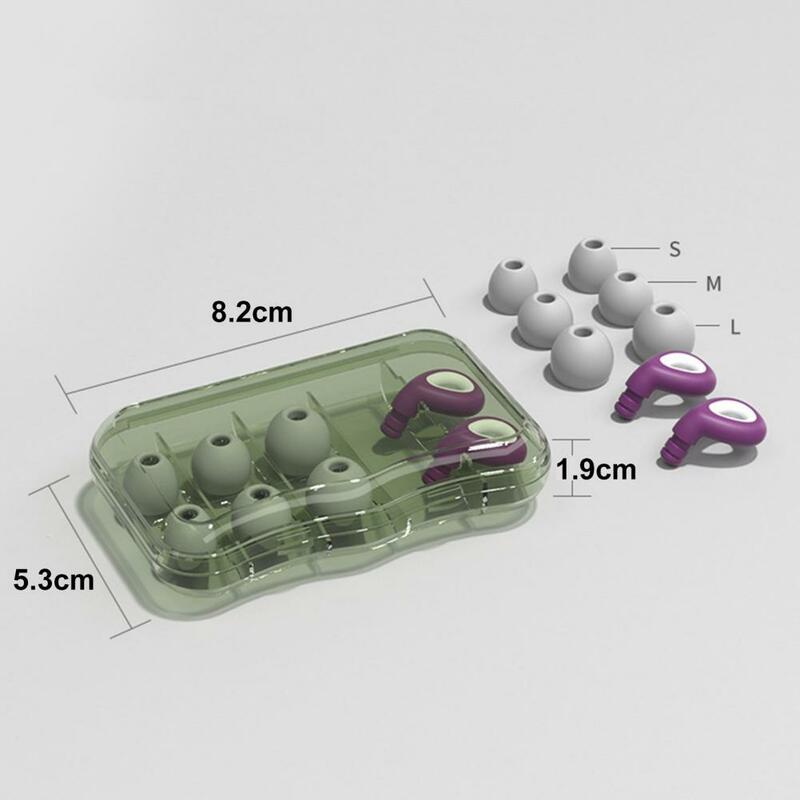 1 Set sumbat telinga renang, perlengkapan rumah sumbat telinga olahraga air ergonomis dengan pengurang kebisingan