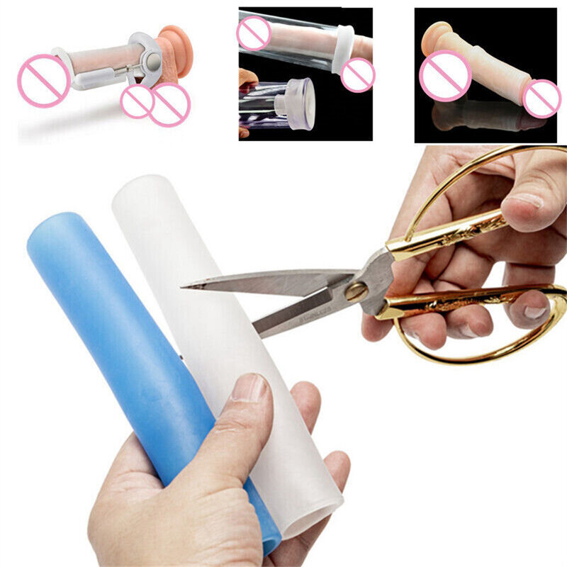 Aksesori Topi vakum pompa pemanjang Penis lengan silikon pelindung Glans pembesar dapat digunakan kembali berbagai ukuran Kit penjepit kontol