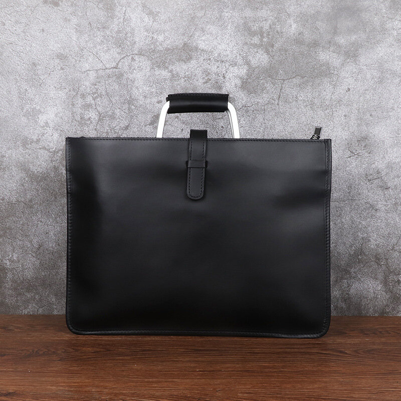 Портфель мужской из натуральной воловьей кожи, сумка-мессенджер на плечо для ноутбука руководителя в деловом стиле