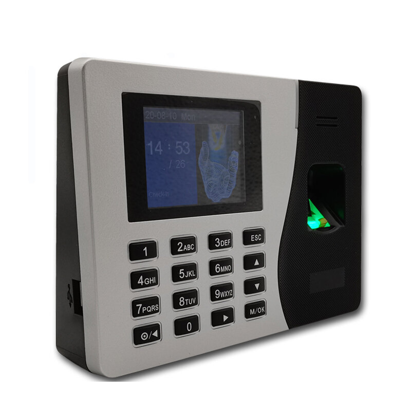 K14 tcp/iptime sistema de comparecimento empregado escritório máquina relógio tempo usb biométrico registro impressão digital bateria opcional