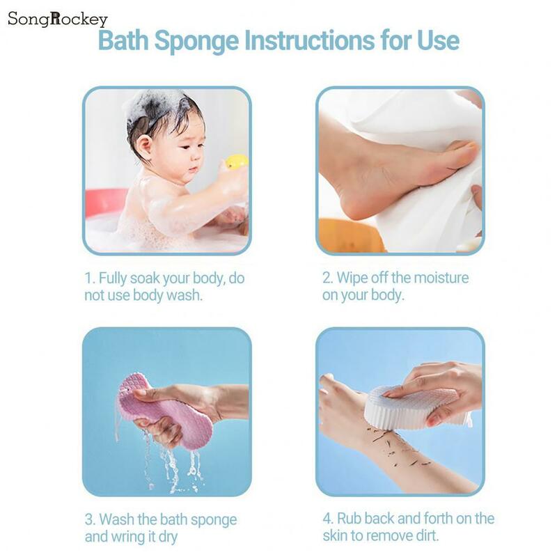 Korean Fiber Body Scrub Bath Sponge Exfoliating Brush Magic Bathroom Products Household Merchandises Home Garden