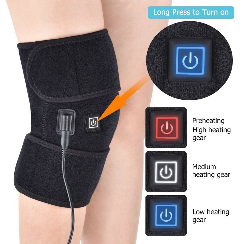 Elektrische Verwarming Kniebescherming Warm Kompres Fysiotherapie Koorts Knie Veroudering Koude Been Isolatie Verwarmingsapparatuur