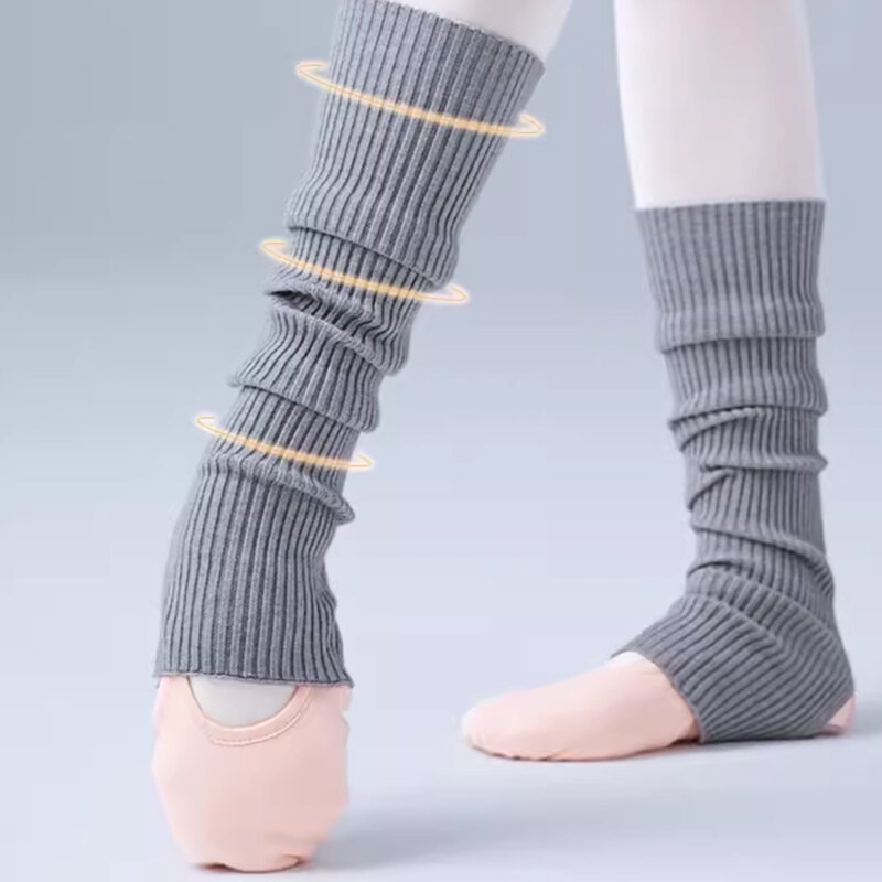 Lolita-calcetines largos de punto para mujer, calentadores de piernas para Yoga, cubierta de pie cálida para invierno, baile, Ballet, ejercicio, Fitness, ganchillo, puños para botas