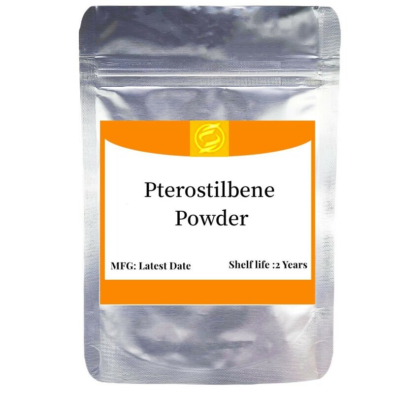 مسحوق Pterostilbene عالي الجودة لتبييض البشرة المضادة للشيخوخة المواد الخام التجميلية