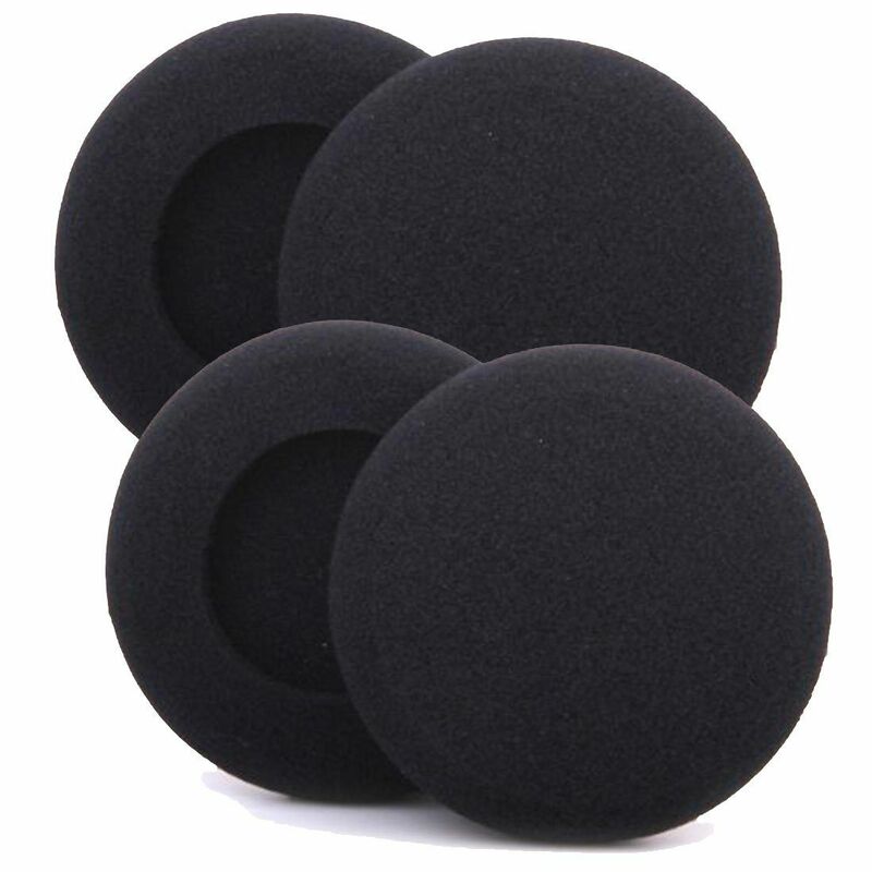 Cubierta de esponja para auriculares, almohadillas para los oídos, accesorio de repuesto de espuma, práctico, color negro