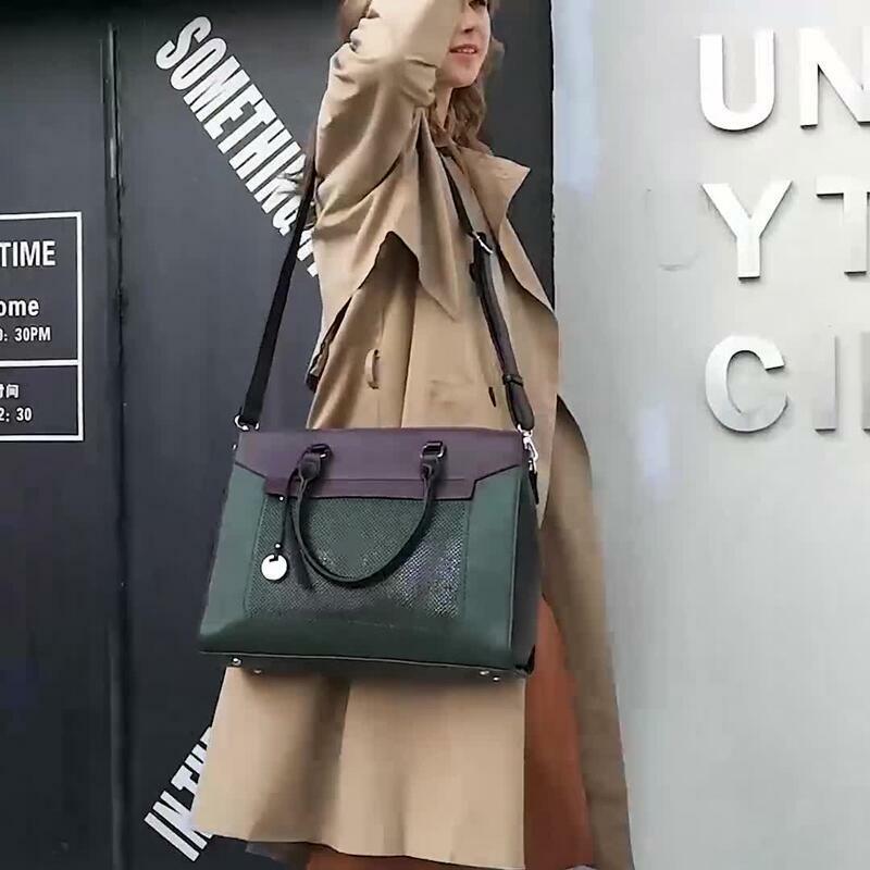 OYIXINGER حقيبة جلدية للنساء الأعمال محمول حقائب الكتف لمدة 13 بوصة ماك بوك Hp أيسر ديل قمة الموضة مقبض حقيبة السيدات