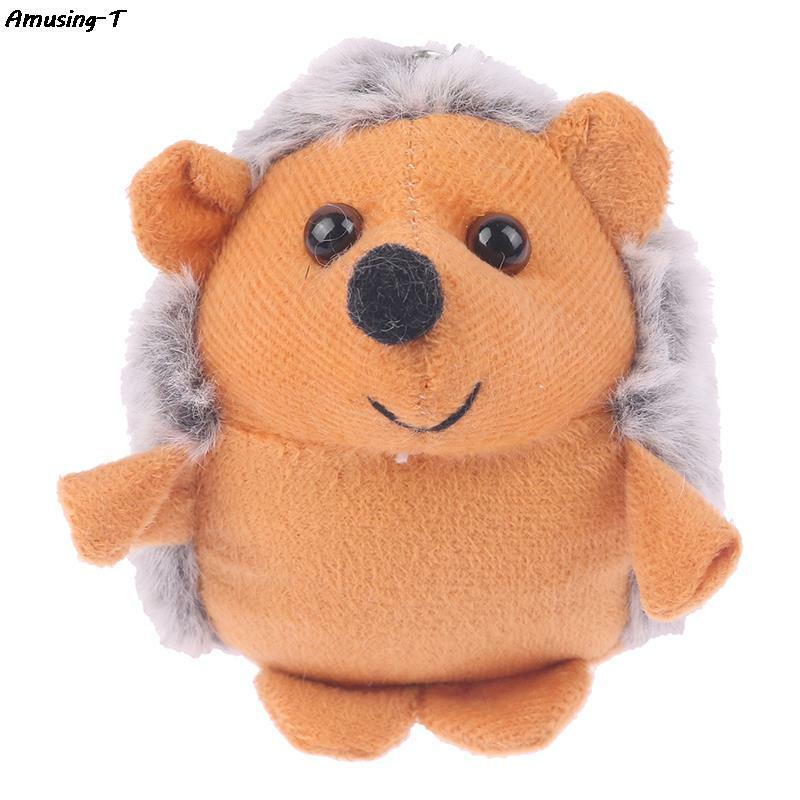 1pc 7-10cm Cute Hedgehog Plush Toy Cartoon Animal Pendant Soft Stuffed Doll Keychain Backpack Car Bag Key Ring Decor Kid Gift