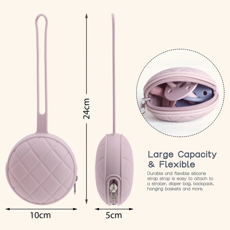 Nuova scatola portaoggetti per ciuccio in Silicone morbido Bebe custodia per ciuccio portatile per bambini senza BPA per accessori per neonati